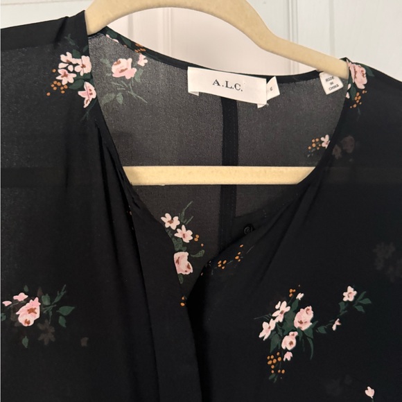 A.L.C. Randi Silk Floral Dress | 6 - Picture 2 of 4